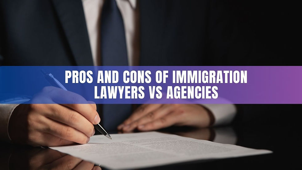 Pros and Cons of Immigration Lawyers vs Agencies