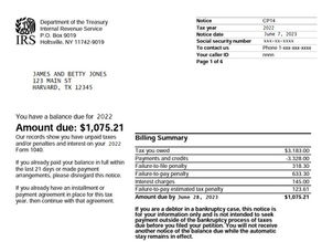 What is a CP14 notice?