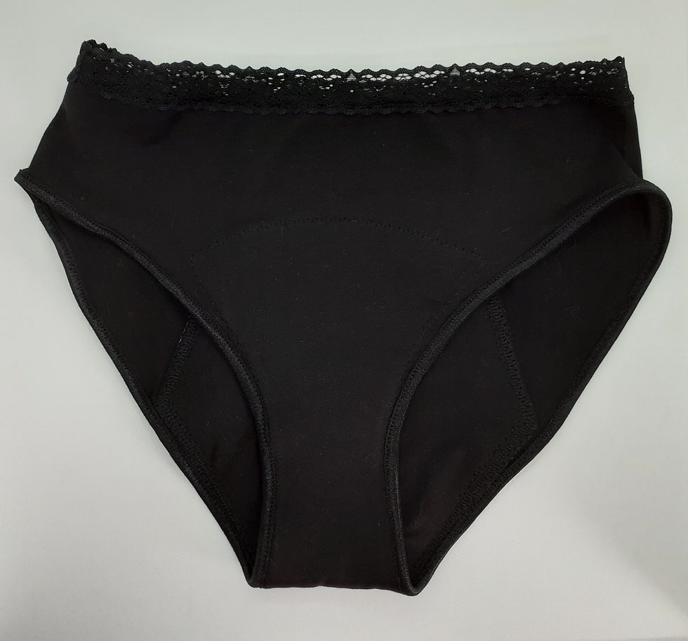 Culotte menstruelle taille S, modèle JONQUILLE, flux très important/hémorragique