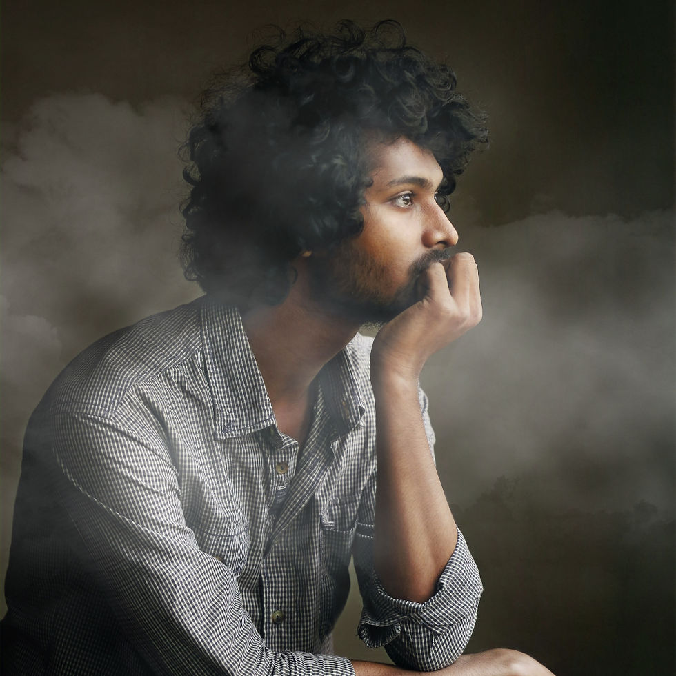 A man thinking