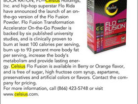 Celsius Flo Fusion On the Go featured in May issue of Vitamin Retailer Magazine
