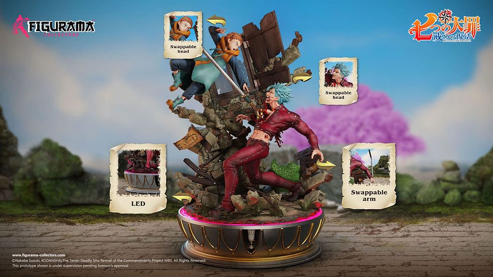 Indexkép: Seven Deadly Sins Elite Fandom Diorama 1/6 Ban vs King 54 cm