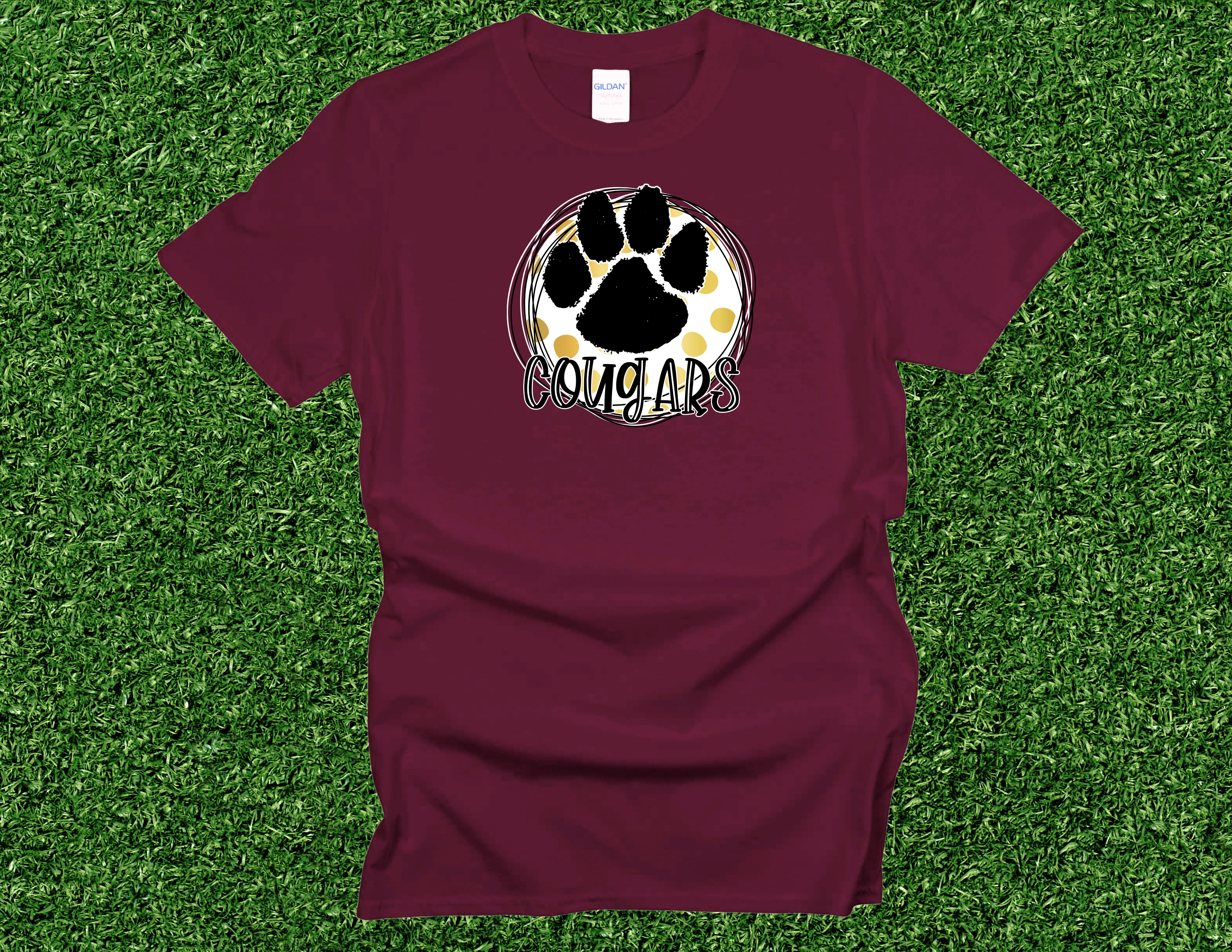 Cougars - Dotted Circle Paw