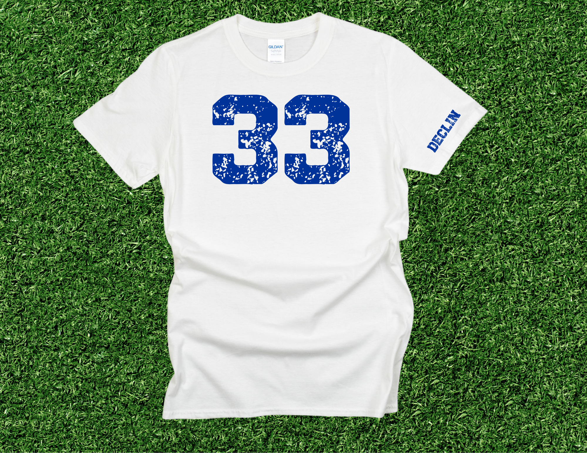 Custom Distressed Number Shirt, Game Day Number Shirt