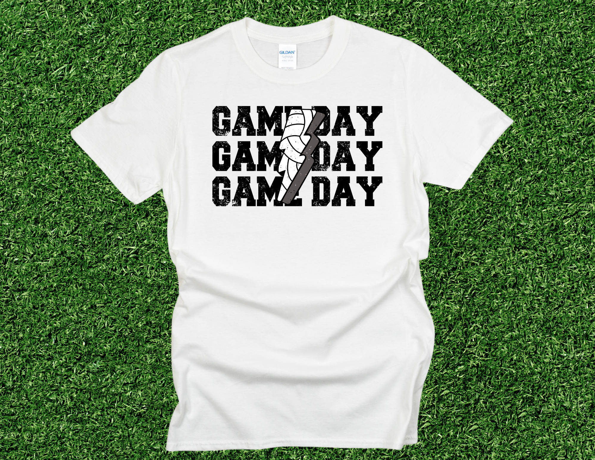 Game Day Stacked - Volleyball. Lightning
