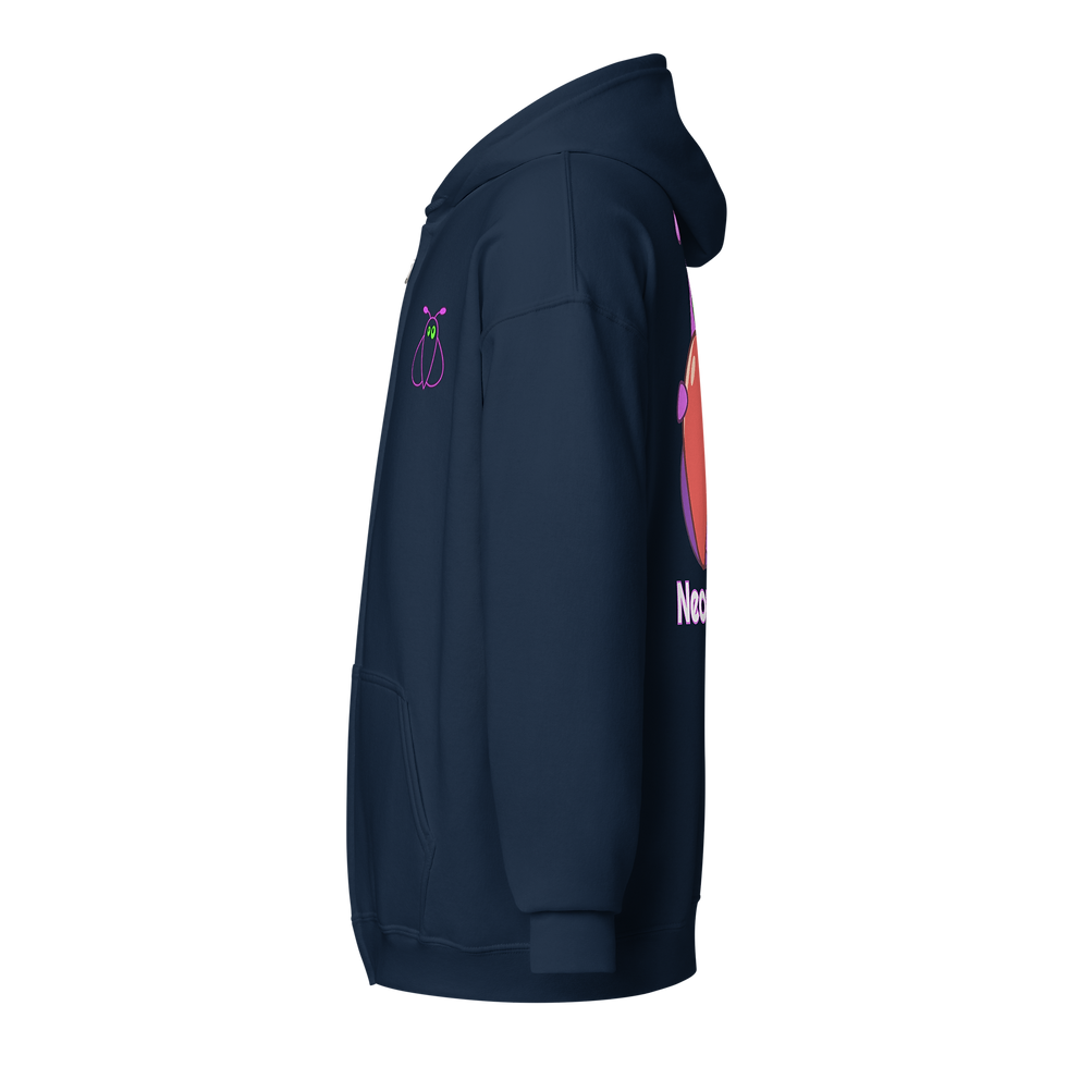 Miniaturbild: Neonmotte Love eMotte zip hoodie | Front + Back Print