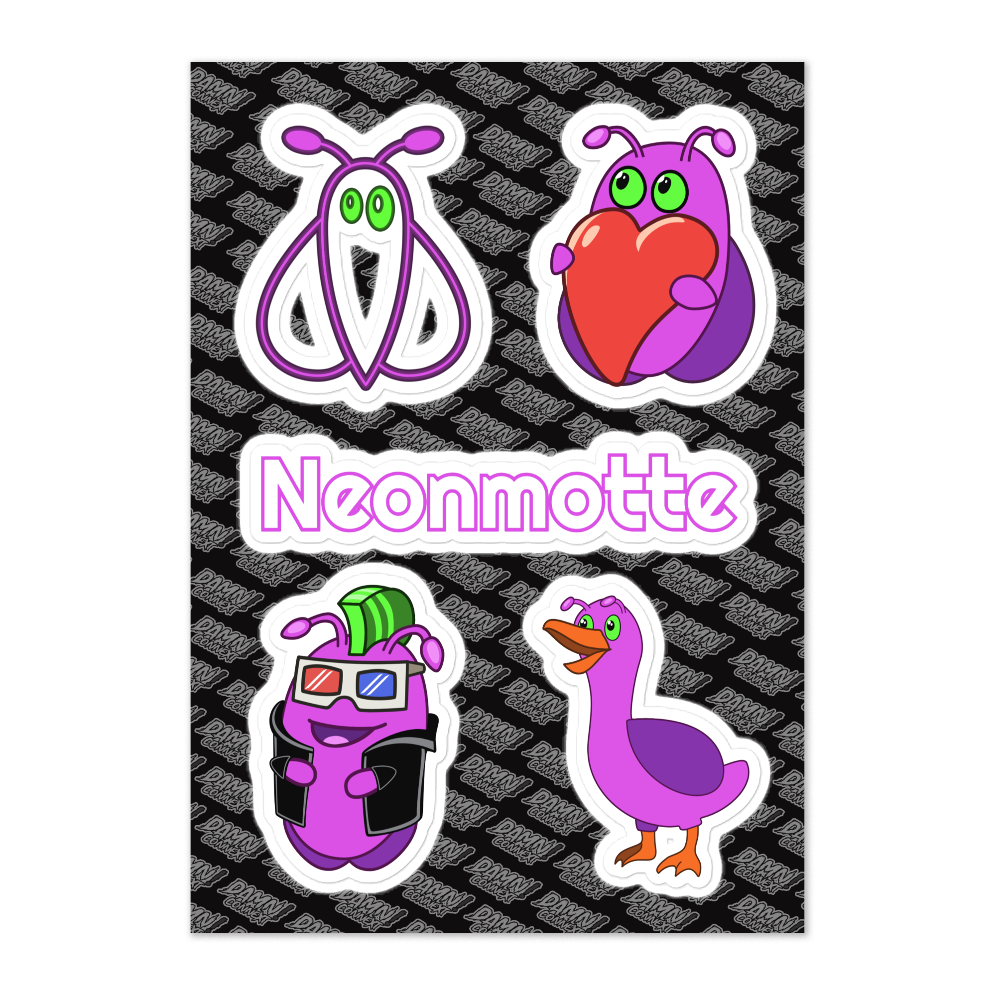 Neonmotte Sticker sheet