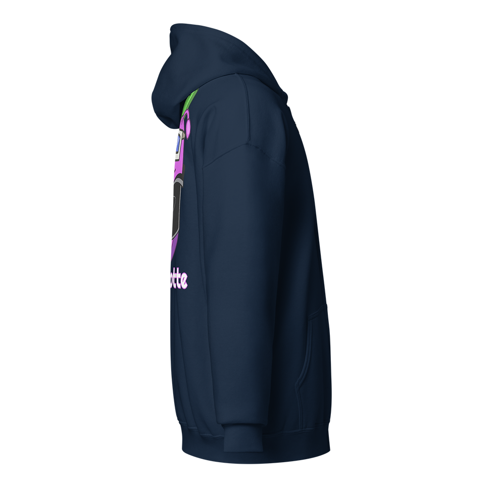 Miniaturbild: Neonmotte Punk eMotte zip hoodie | Front + Back Print