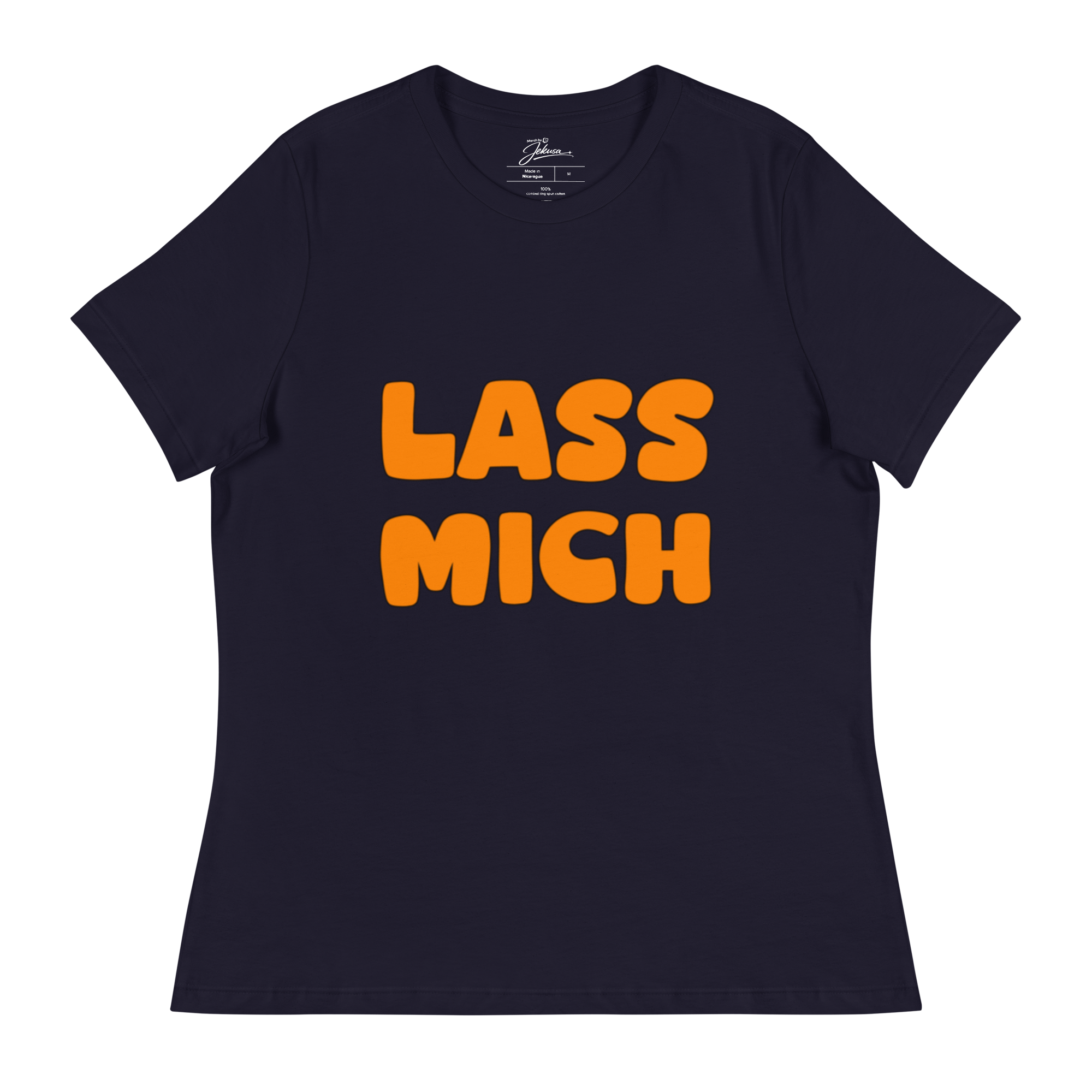 JEKUSA | Womens Shirt "LASS MICH" | Front Print
