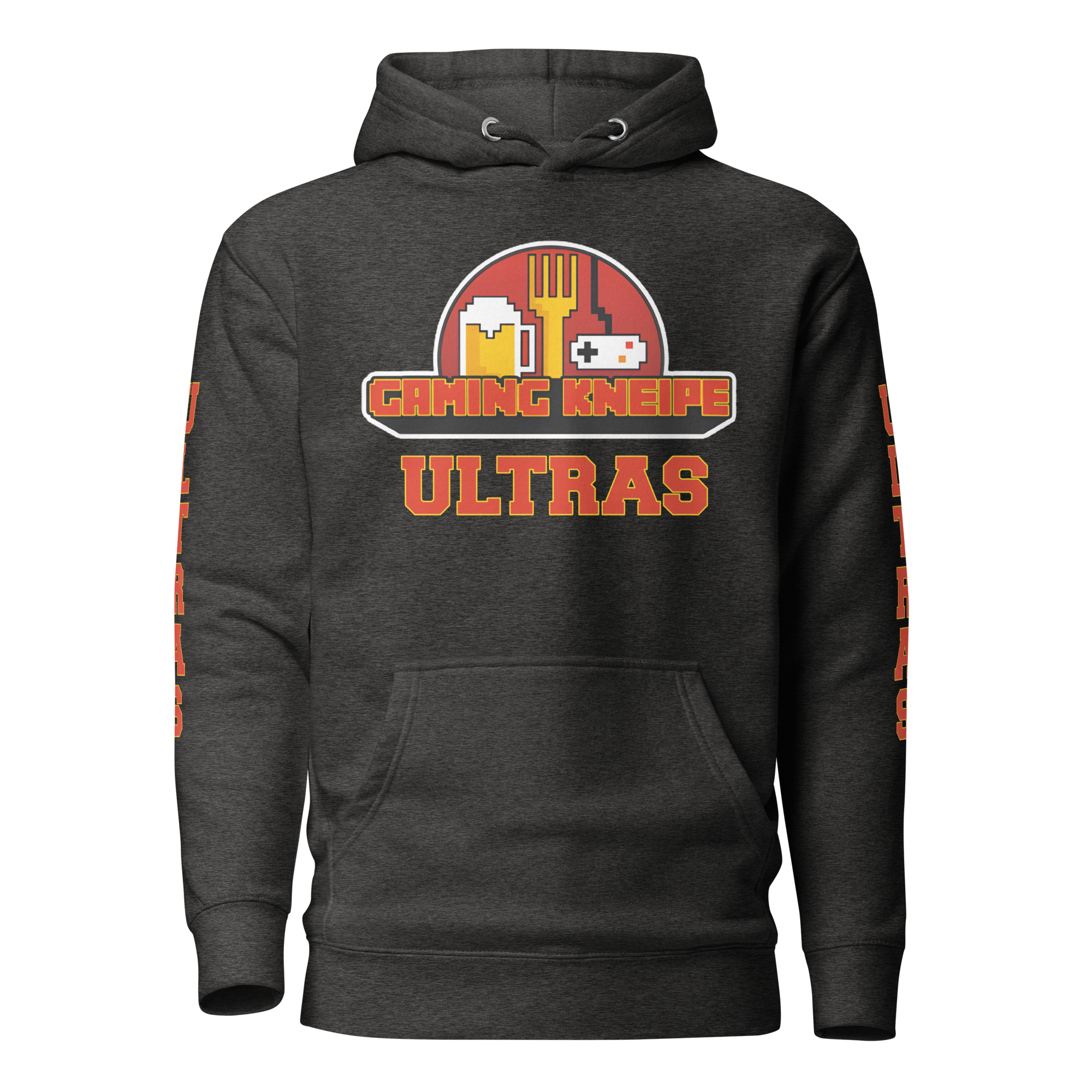 Gamingkneipe Kapuzenpullover | Front + Back + Arms Print