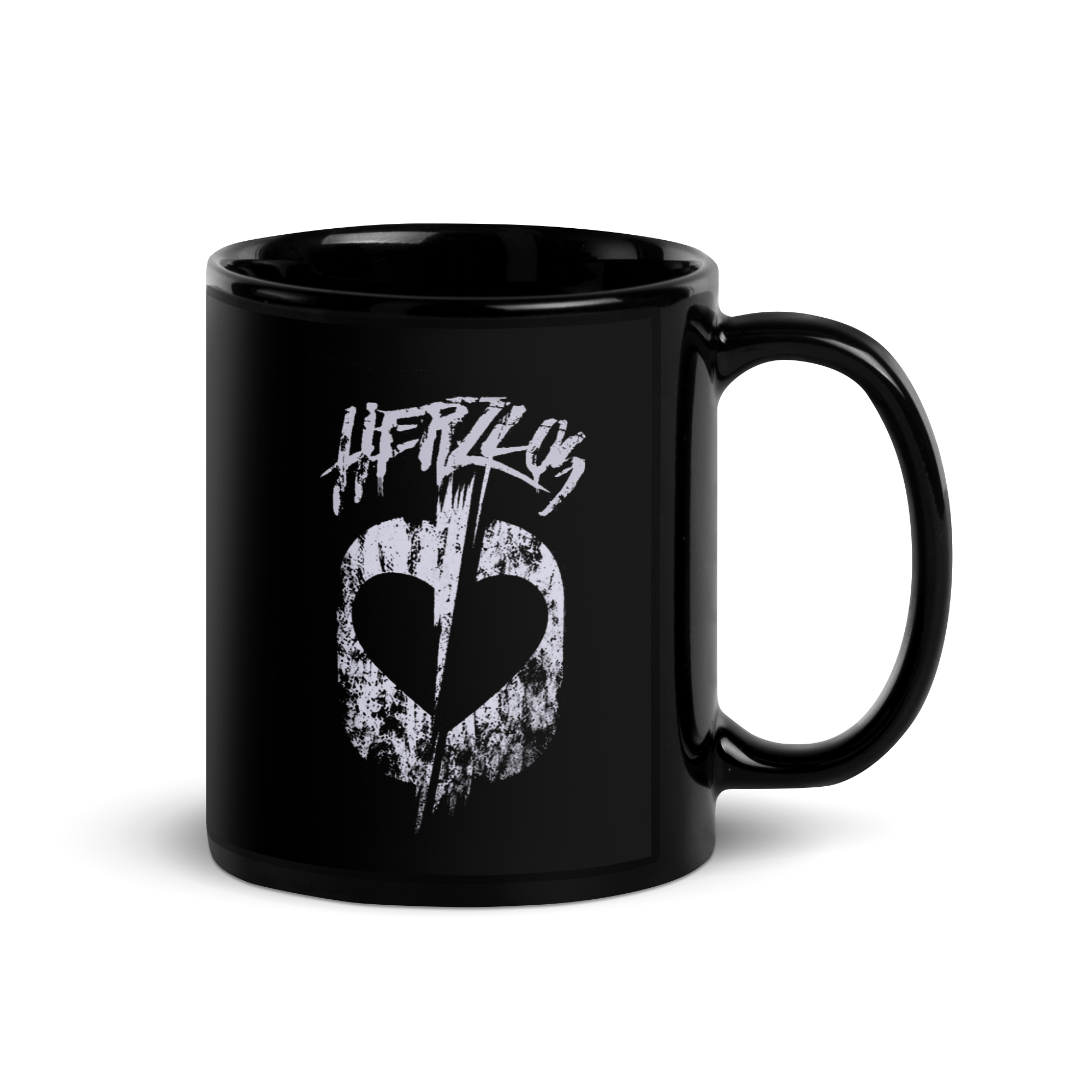 Herzlos "Kammerflimmern Tour" | schwarze glänzende Tasse