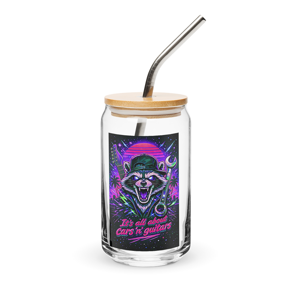 Miniaturbild: Ricky Raven "Racoon Glass" Dosenglas