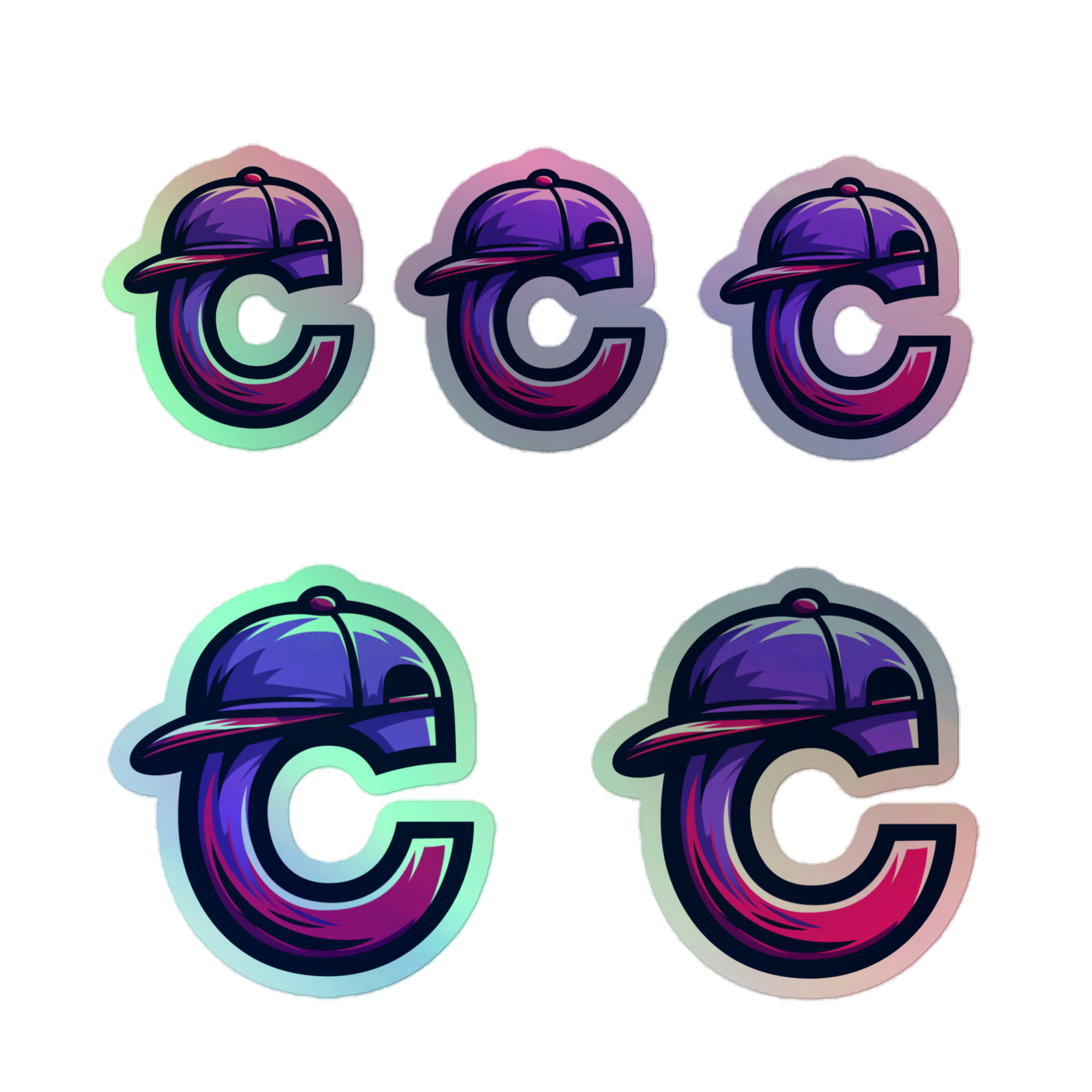 Crizko Holographic Sticker Sheet ( 5 Sticker pro Sheet )