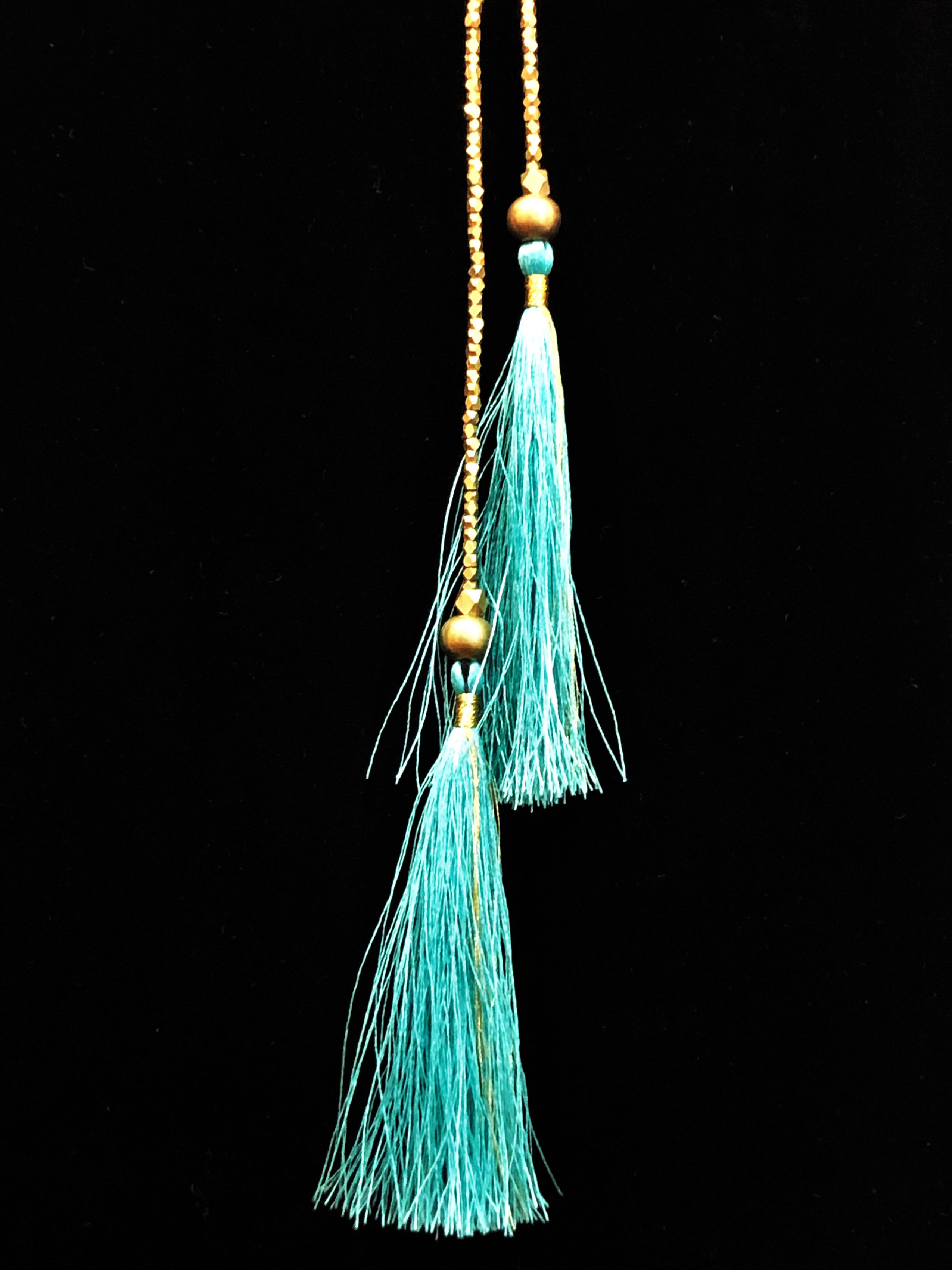 Turquoise Tassel Lariat