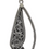 Thumbnail: Sapphire Cut Out Tear Drop Earrings .925