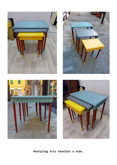 Restyling tris tavolini a nido