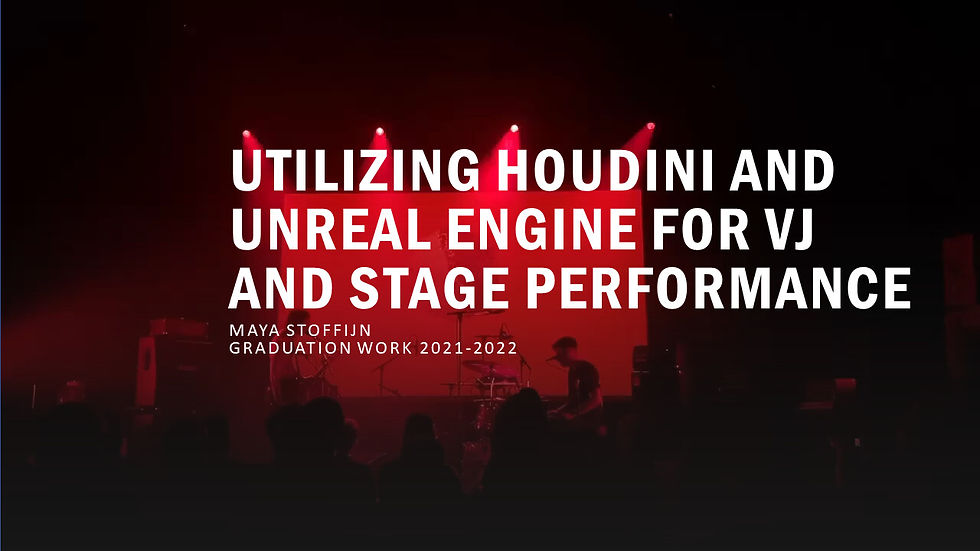 Using Houdini and Unreal Engine for VJ and stage performance