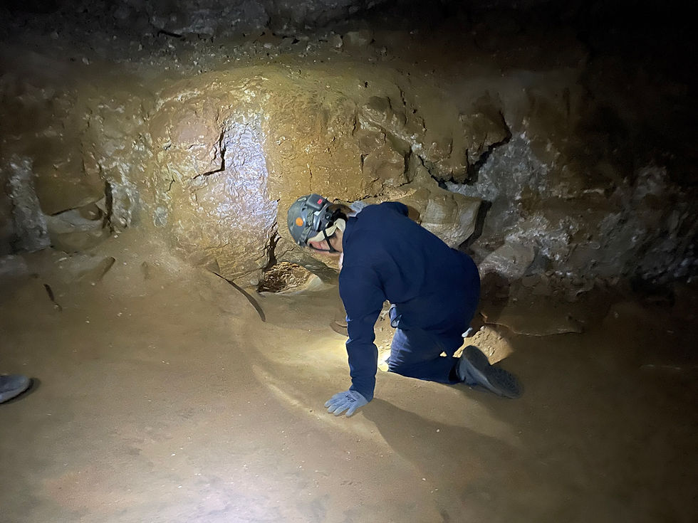 Large cave chamber inside Mammoth Cave National Park
