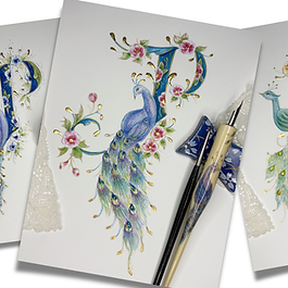 Illuminated Letters: Pretty as a Peacock