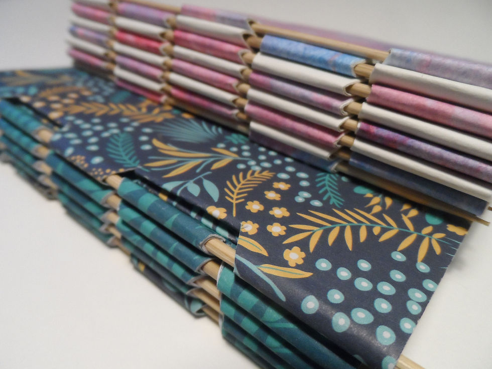 stack of piano hinge books