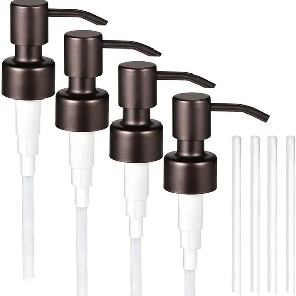 4 Pack Soap Dispenser Lids - Plastic Replacement Pump with Waterproof