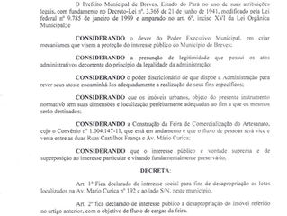 DECRETO N.º 083/2018 - Desapropriação