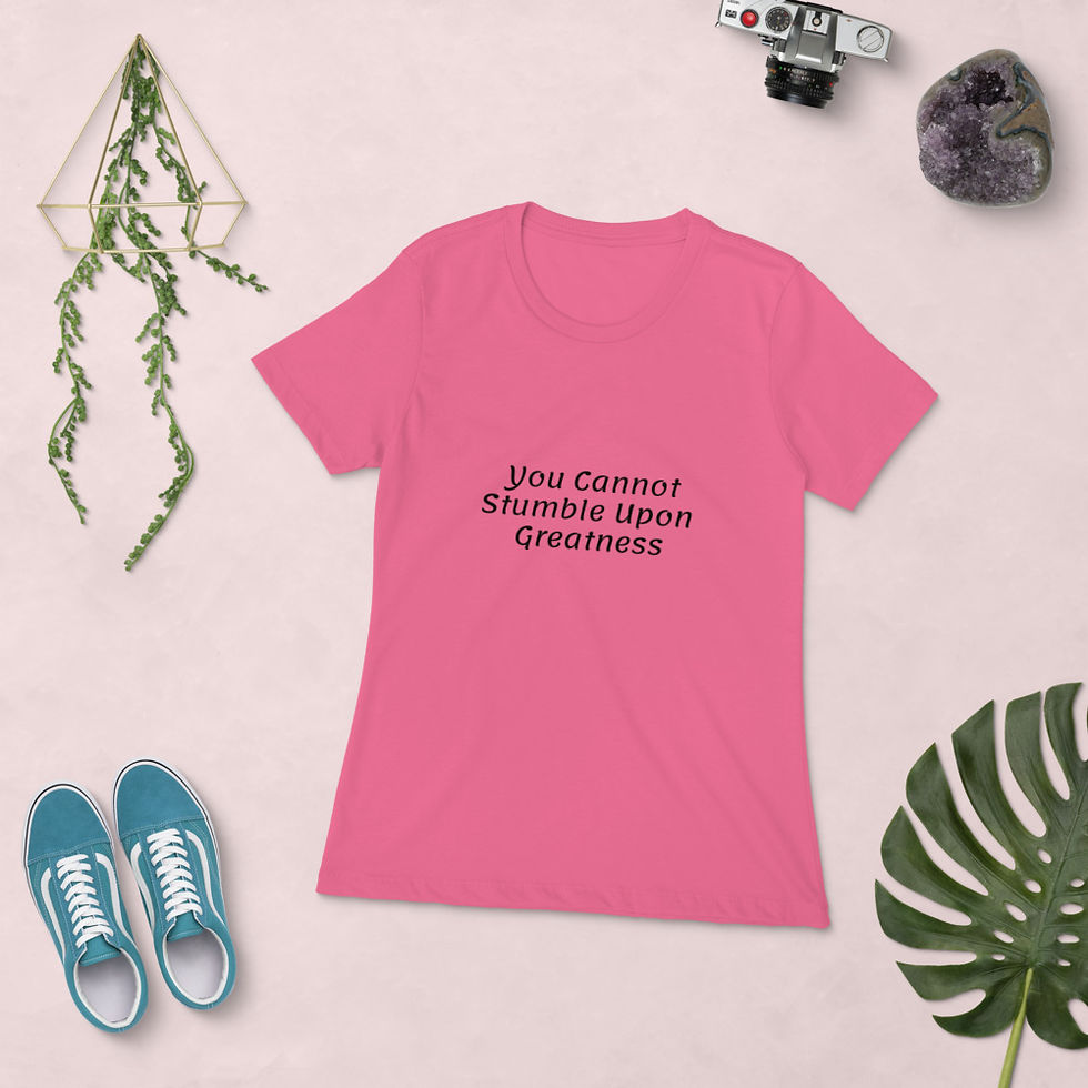Thumbnail: Introduce Yourself to Greatness Women's Boyfriend Tee (White)
