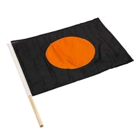 orange black race flag