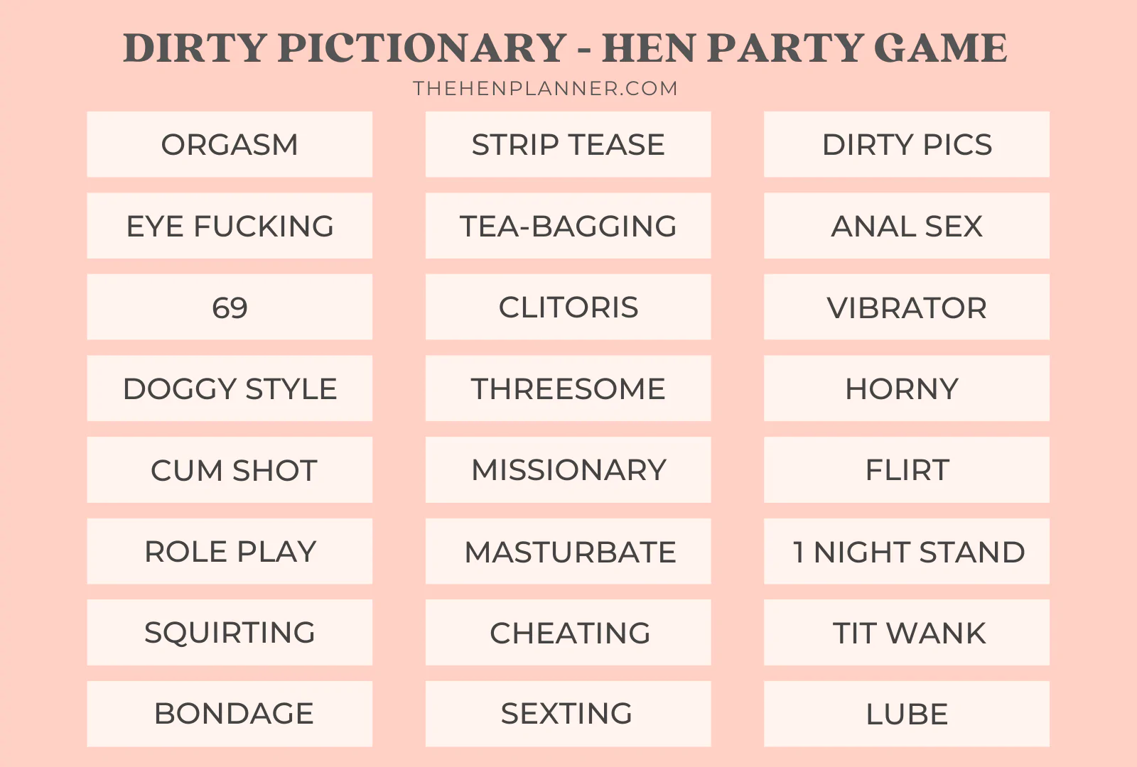 Hen Party Pictionary (thehenplanner.com)