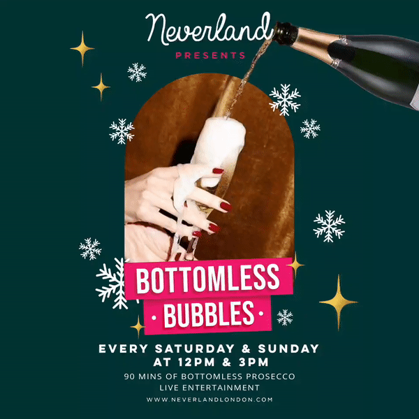 Boozy Brunch Bottomless Brunch Neverland London