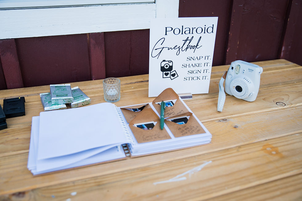 White Acrylic Polaroid Guestbook Sign