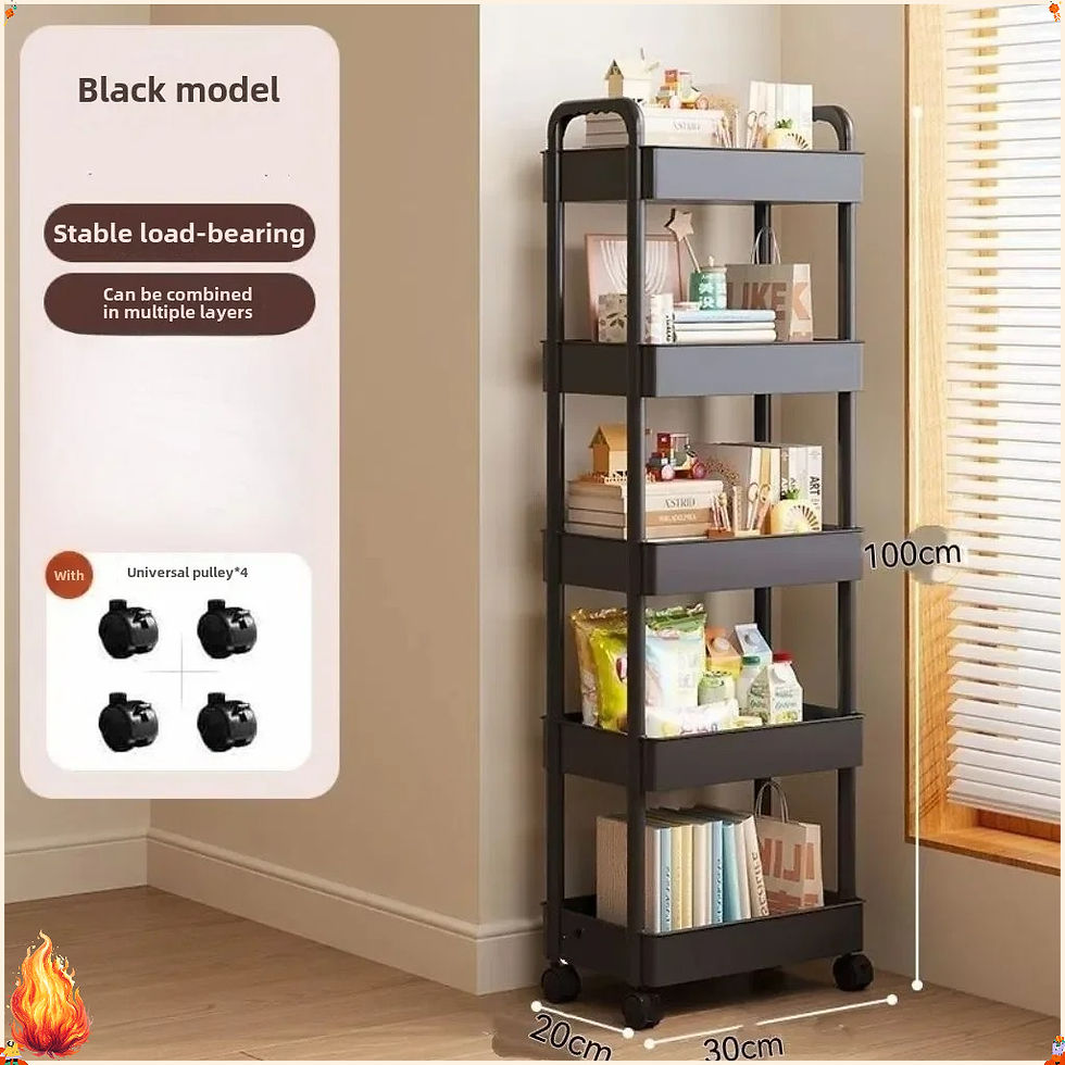 Miniatura: Multifunctional Open Shelf Storage Cart Organizer Rack Book Display Snack Storag