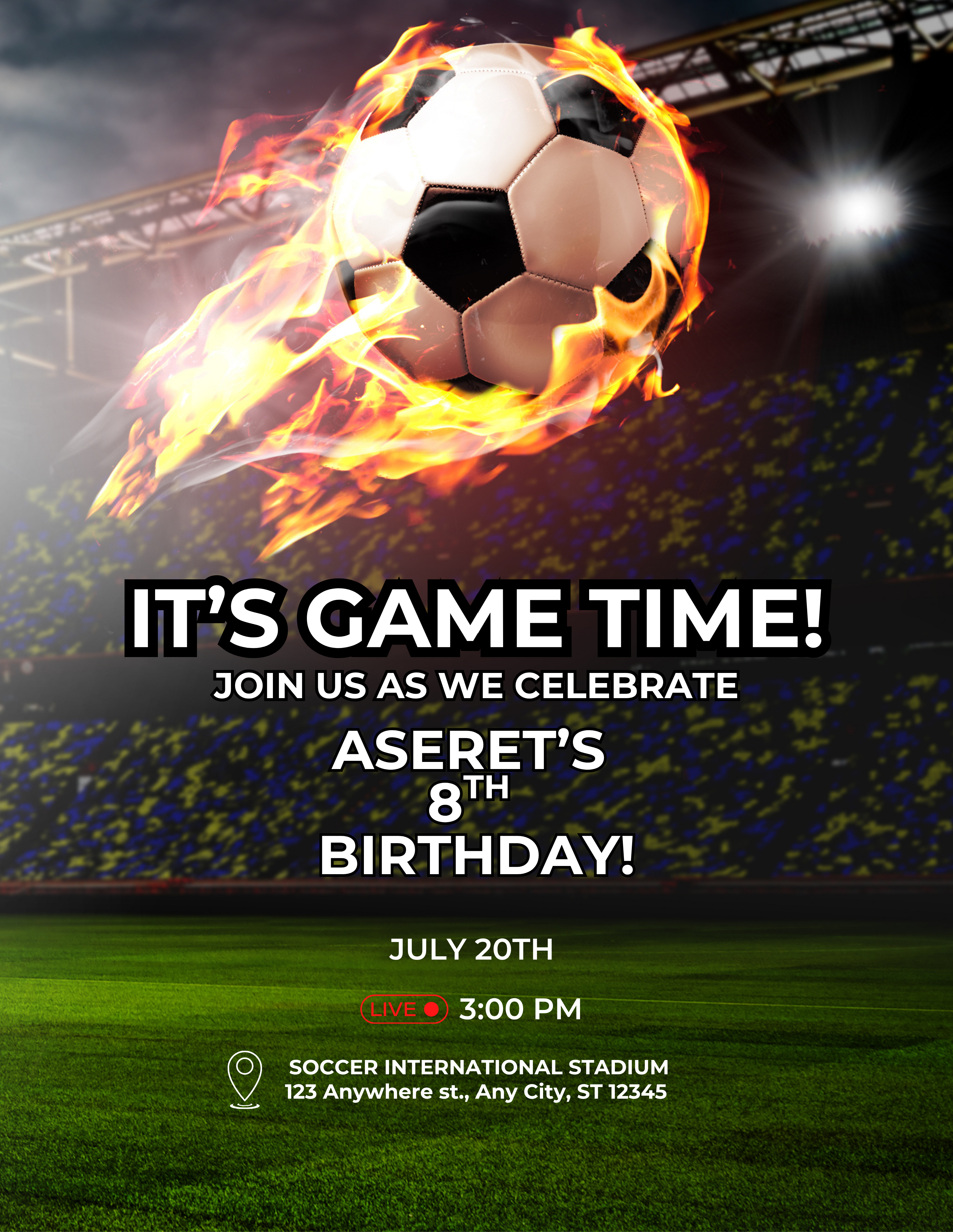 Soccer Digital Invite