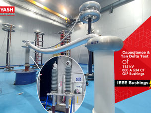 Capacitance & Tan Delta Test of 115 kV 800 A 534 CT IEEE OIP Bushing