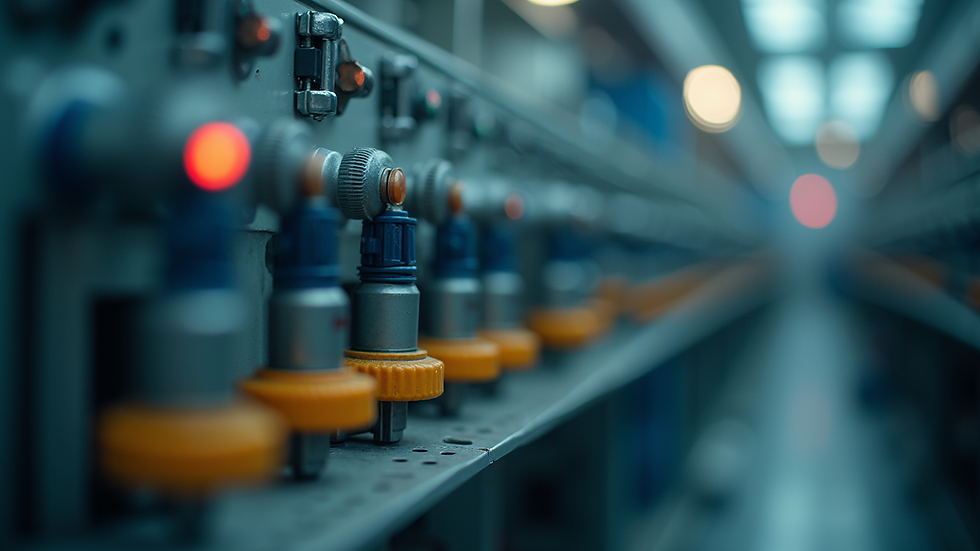 Close-up view of energy-efficient machinery