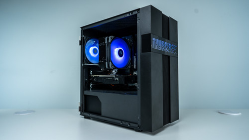 Ryzen 2600 1050ti Entry Level Black/Blue Gaming PC (Ryzen 2600 GTX