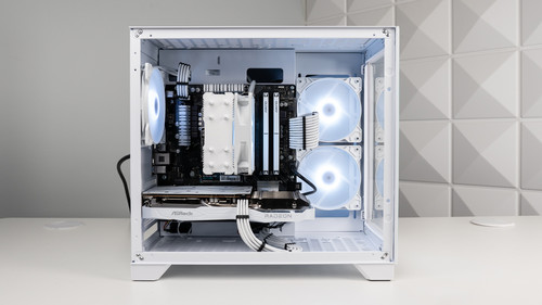 YGM×Advanced Research S/S white XL Budget White RGB Gaming PC (Ryzen 5 5500 + RX 6600) | Zach's