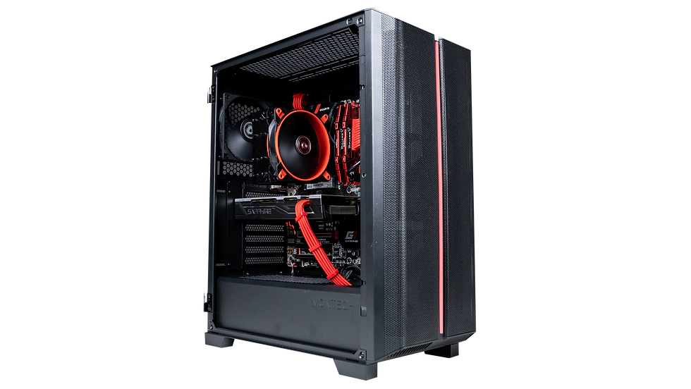 Budget Black/Red Gaming PC (i5 6500 + RX 570 4GB)