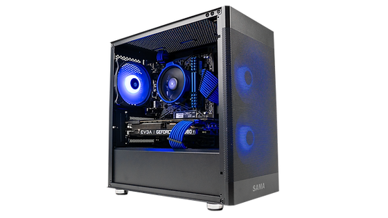 ゲーミングPC フルセットryzen 5-3600 GTX1080 ❶ Budget Black/Blue Gaming PC (Ryzen 5 3600 + GTX 1080 Ti