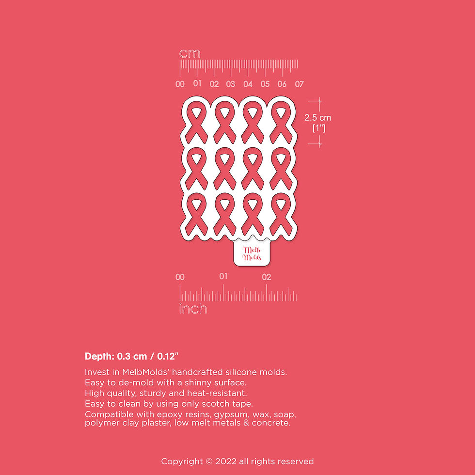 Ribbon Earring Mold 🎀- Epoxy Resin Silicone Molds - MelbMolds - Melb Molds