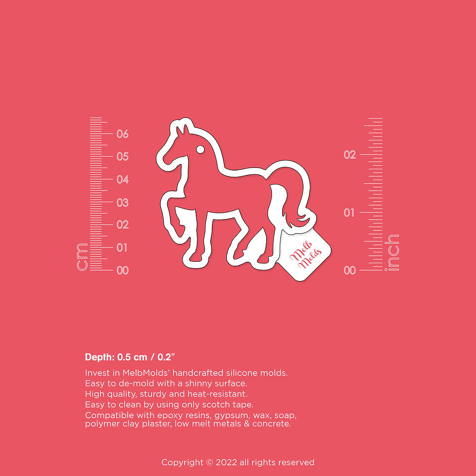 قالب سيليكون شكل حصان يمشي - ريزن ايبوكسي - ميلب مولدز - قوالب سيليكون