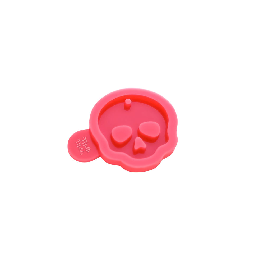 Miniatura: MelbMolds single skull tag silicone mold for epoxy resin crafts.