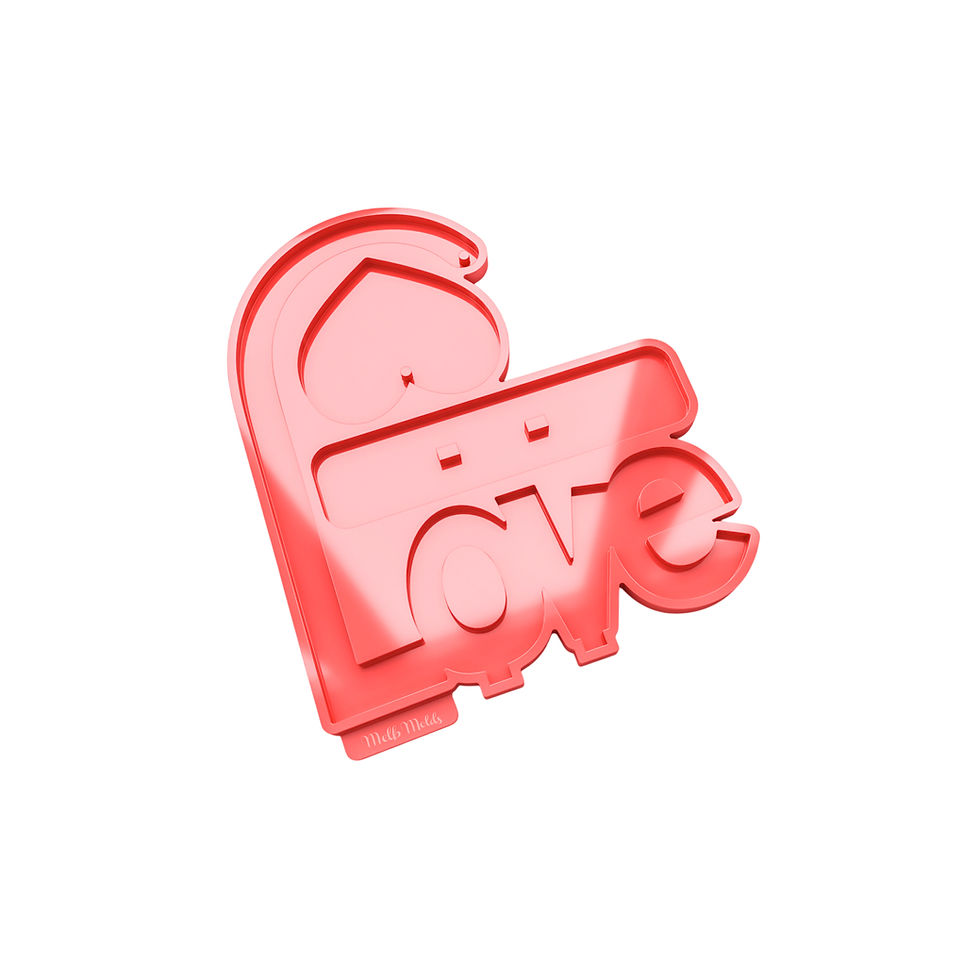 LOVE with Hanging Heart Stand Silicone Mold ❤️✨- Epoxy Resin Silicone Mould MelbMolds Melb Molds