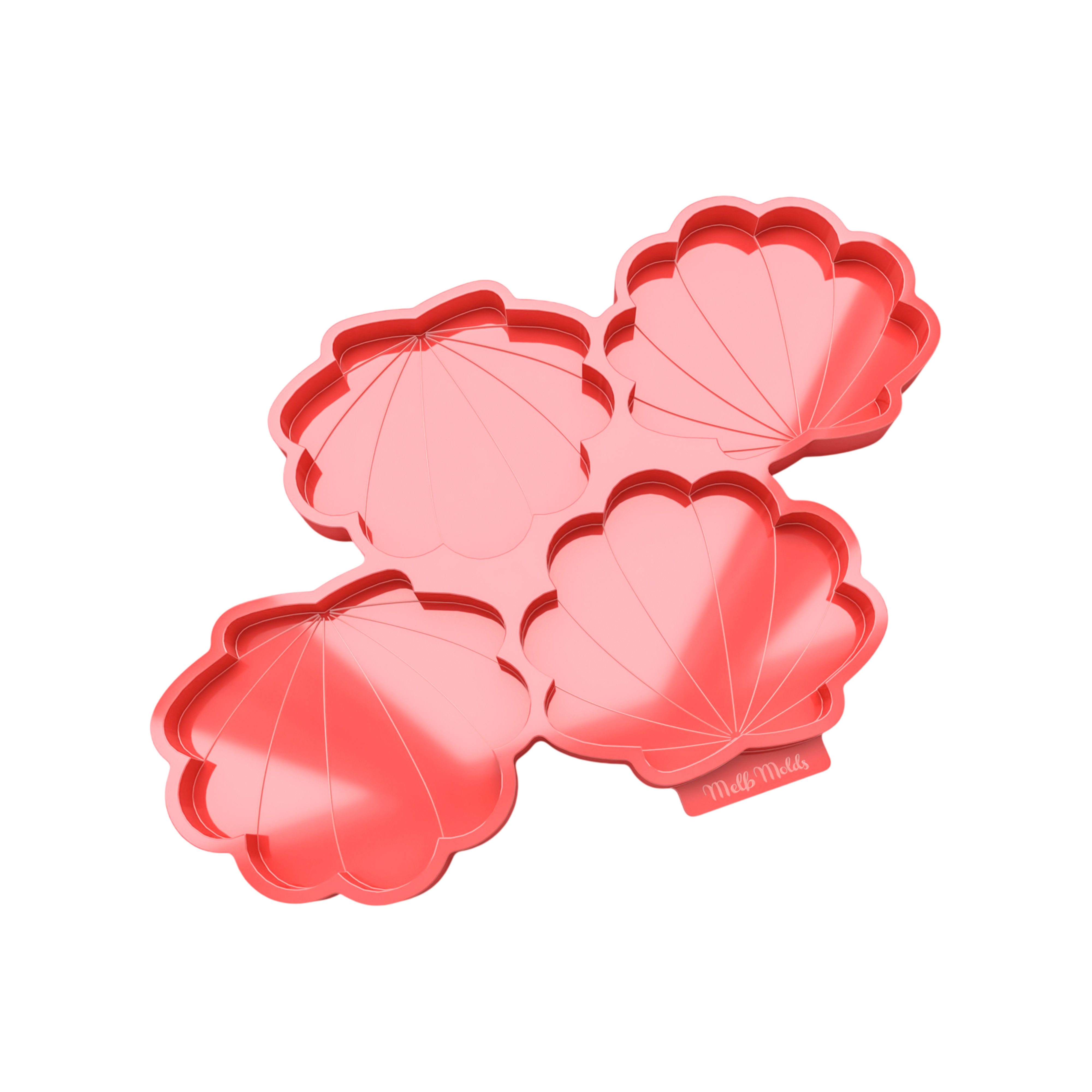 4 Seashell Coaster Silicone Mold 🐚- Epoxy Resin Melb Molds Silicone Molds - MelbMolds