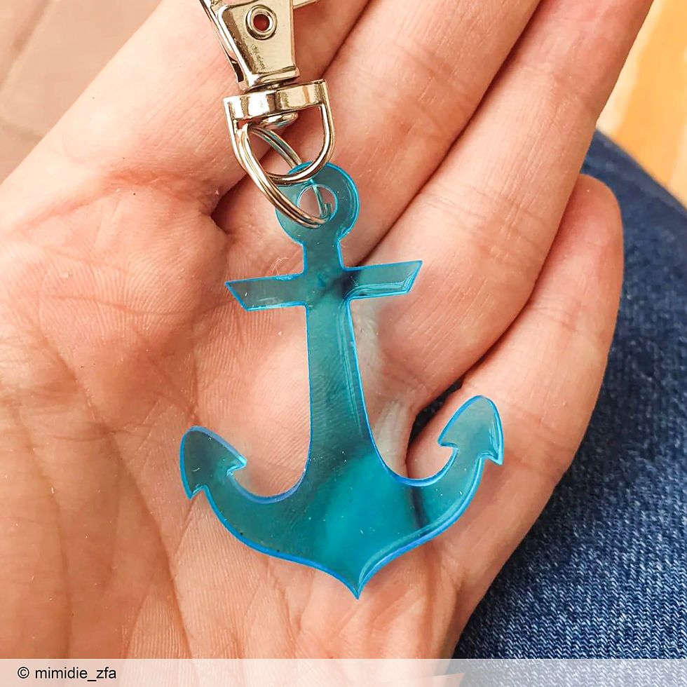 Miniature : Sea Anchor Keyrings Epoxy Resin Silicone Mould Melb Molds MelbMolds