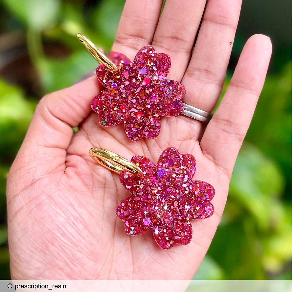Miniature : Cherry Blossom Flower Earrings Epoxy Resin Silicone Mould MelbMolds Melb Molds