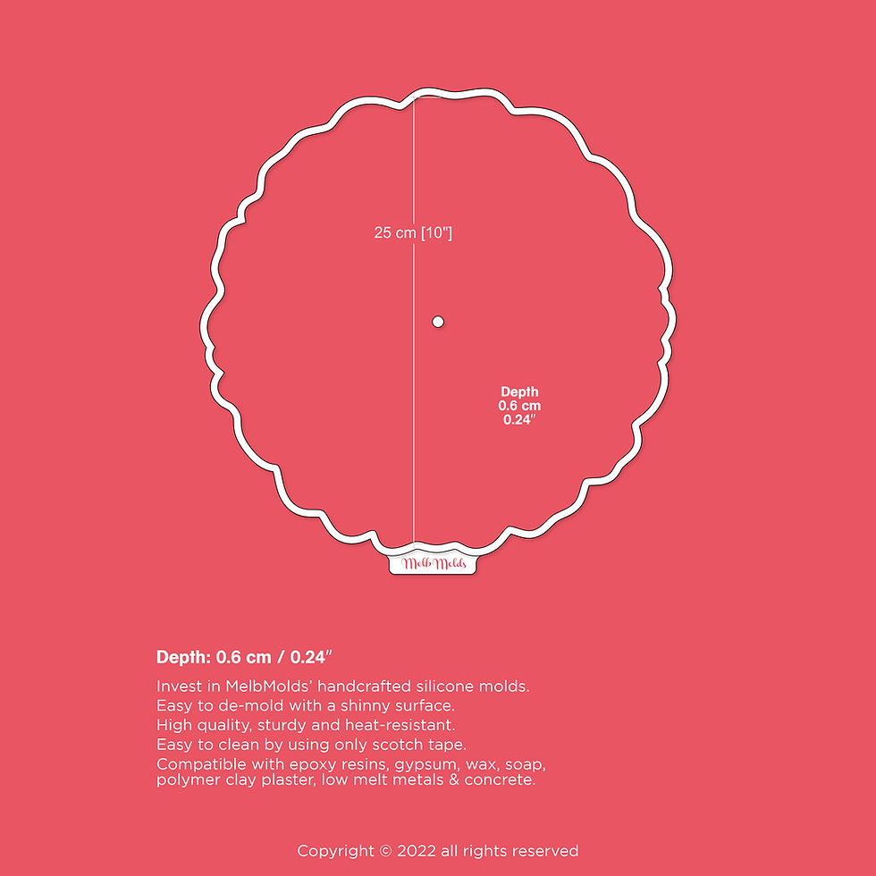 Miniaturbild: 25 cm Cake Stand Silicone Mold - MelbMolds - Melb Molds