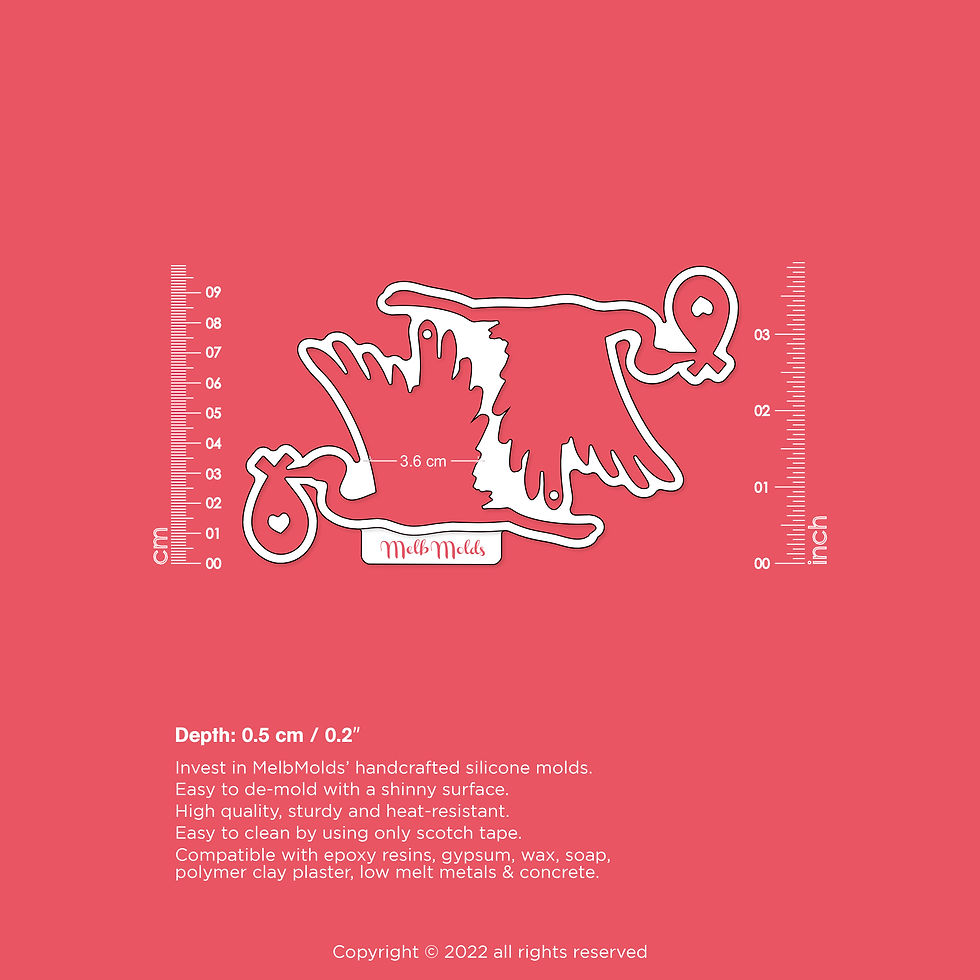 Stork Carrying Baby Ornament Mold 🕊️ Epoxy Resin Melb Molds Christmas Silicone Molds - MelbMolds