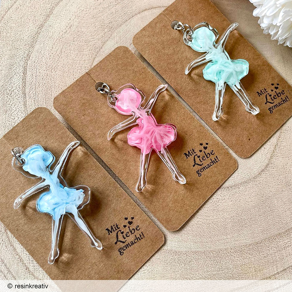 Thumbnail: Ballerina Keyrings Epoxy Resin Silicone Mould MelbMolds  Melb Molds