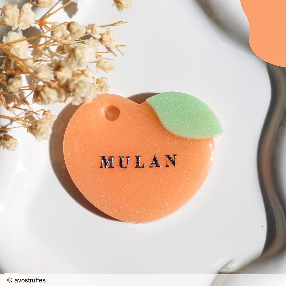 Thumbnail: Peach Dog ID Tag Silicone Mold 🍑 MelbMolds